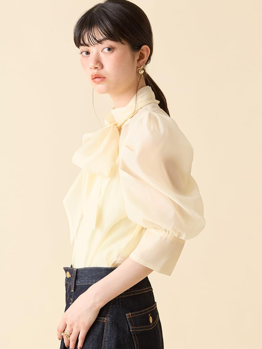 lilybrown オーガンザボウタイブラウス LILY BROWN（リリーブラウン） ブラウス シャツ オーガンザボウタイ